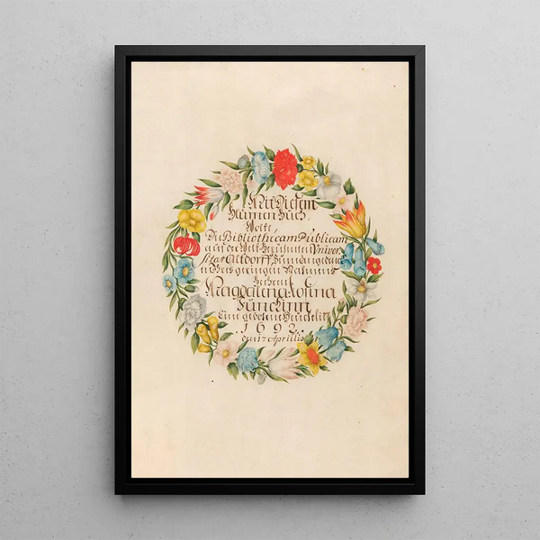 Magdelena Rosina Funck - Dedication page with date.webp