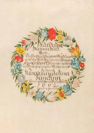 Magdelena Rosina Funck - Dedication page with date.webp