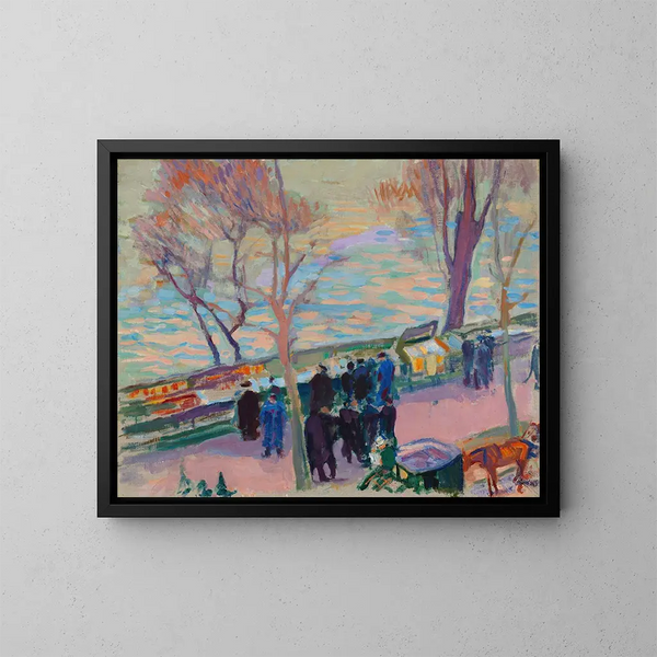Bords de la Seine - Magnus Enckell — cuadro enmarcado en la pared