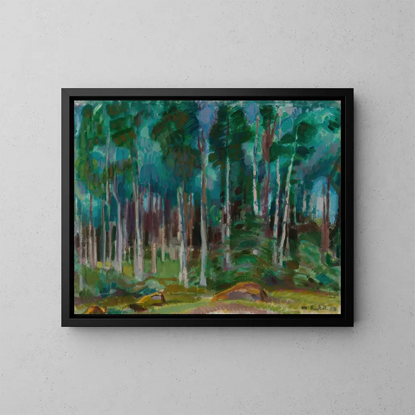 Abedules en Vksy - Magnus Enckell — cuadro enmarcado en la pared