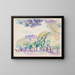 View of the city with drivers in the park - Magnus Enckell — framed artwork on a wall