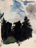 Un paisaje de pinos negros - Magnus Enckell — vista de la obra