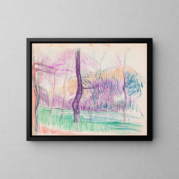 Paisaje de árboles - Magnus Enckell — cuadro enmarcado en la pared
