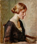 Retrato de Mlle Barbara Lagerborg - Magnus Enckell — vista de la obra