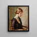 Retrato de Mlle Barbara Lagerborg - Magnus Enckell — cuadro enmarcado en la pared