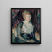 Portrait of Mrs. Agda Viln - Magnus Enckell — framed artwork on a wall