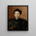 Portrait of the sculptor Madeleine Jouvray - Magnus Enckell — framed artwork on a wall