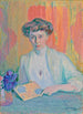 Retrato de Tyra Hasselblatt - Magnus Enckell — vista de la obra