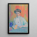 Retrato de Tyra Hasselblatt - Magnus Enckell — cuadro enmarcado en la pared