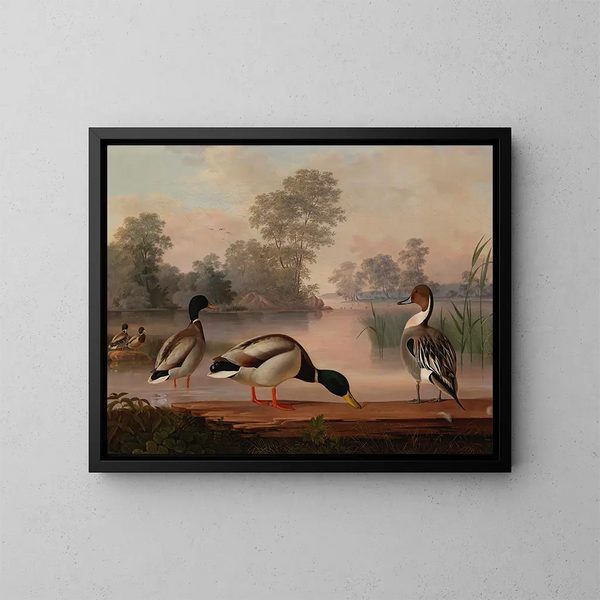 Patos - Magnus von Wright — cuadro enmarcado en la pared