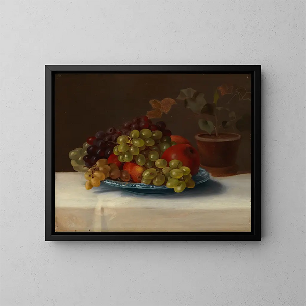 Uvas y manzanas - Magnus von Wright — cuadro enmarcado en la pared