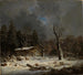 House in the Forest in Winter Forest - Heinrich Brückel — artwork view