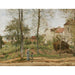 Reproduction of the painting Houses in Bougival (Autumn) - Camille Pissarro