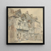 Casas en Dieppe - David Roberts — cuadro enmarcado en la pared