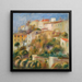 Houses on a Hill - Pierre-Auguste Renoir — framed artwork on a wall