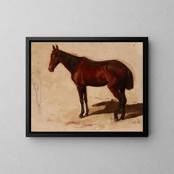 Estudio de un caballo - Maksymilian Gierymski — cuadro enmarcado en la pared