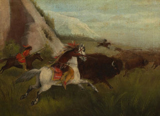 Manner of Charles Ferdinand Wimar - Buffalo Hunt.webp