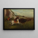 Caza de Búfalos - Manera de Charles Ferdinand Wimar — cuadro enmarcado en la pared
