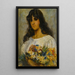 Mujer con flores - Estilo de Vladimir Makovsky — cuadro enmarcado en la pared