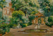 Light-spotted painting in a garden - Manuel García y Rodríguez — artwork view