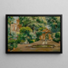 Light-spotted painting in a garden - Manuel García y Rodríguez — framed artwork on a wall