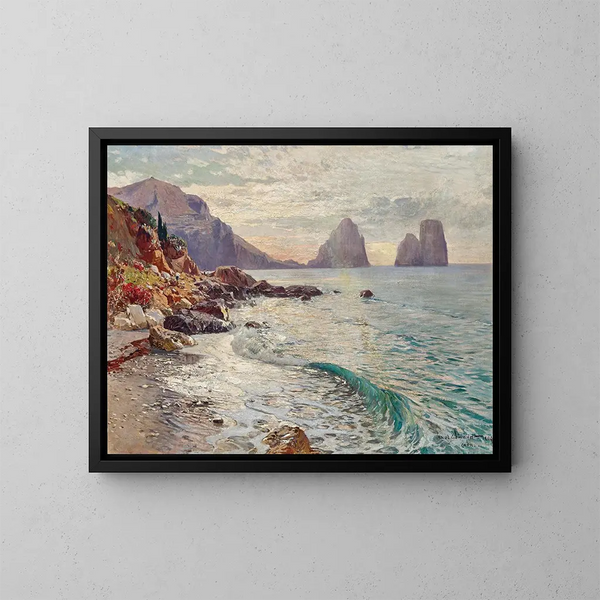 Les Faraglioni de Capri - Manuel Wielandt — framed artwork on a wall