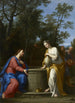 El Cristo y la samaritana - Marcantonio Franceschini — cuadro enmarcado en la pared