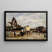 L'église Saint-Germain-de-Charonne, la place Saint-Blaise y la calle de Bagnolet - Marcel Leprin — cuadro enmarcado en la pared