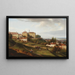 Vista del palacio Kazimierz desde Powiśle - Marcin Zaleski — cuadro enmarcado en la pared