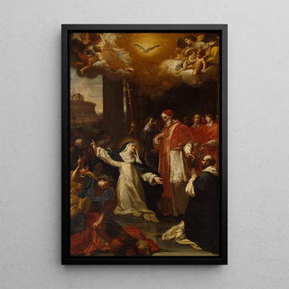 Marco Benefial - St Catherine Trying to persuade the Pope to move from Avignon to Rome.webp