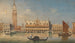 Venice painting, view of the Campanile, Saint Mark's columns, and the Doge's Palace - Marco Grubas — artwork view