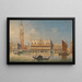 Venice painting, view of the Campanile, Saint Mark's columns, and the Doge's Palace - Marco Grubas — framed artwork on a wall