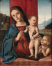 La Virgen con el Niño y el pequeño San Juan - Marco Palmezzano y Taller — vista de la obra