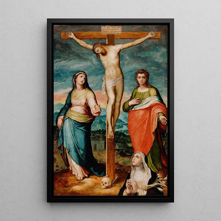 Marco Pino - Christ on the Cross with Saints MaryJohn the Evangelist and Catherine of Siena.webp