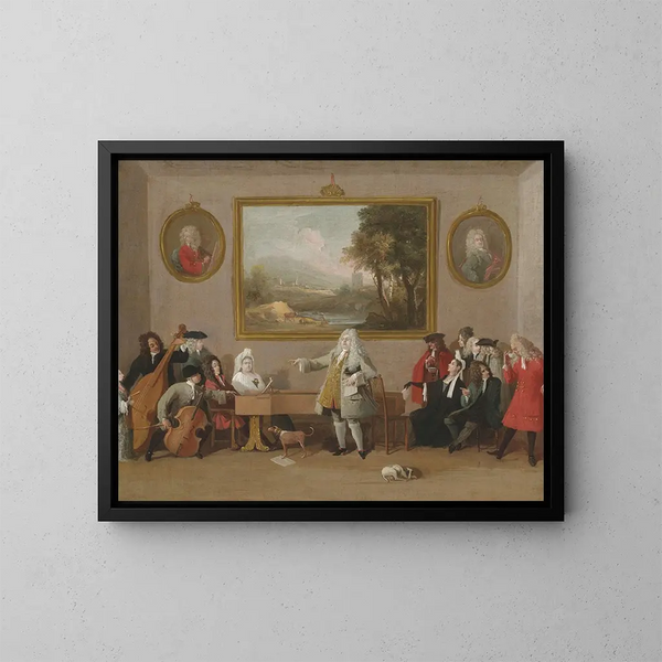 Una repetición de ópera - Marco Ricci — cuadro enmarcado en la pared