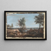 Vaste paisaje pastoral - Marco Ricci — cuadro enmarcado en la pared
