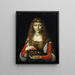 Girl with Cherries - Marco d'Oggiono — framed artwork on a wall