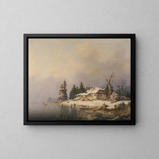 Marcus Pernhardt - Bauernhof am winterlichen See.webp