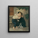 Niño con perro - Maria Theresia — cuadro enmarcado en la pared