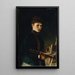 Self-portrait in the Studio - Maria Wunsch — framed artwork on a wall