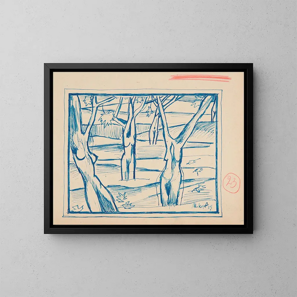 Triste - Marian Kopf — cuadro enmarcado en la pared