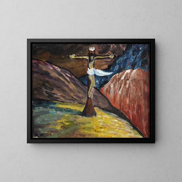 Golgotha - Marianne von Werefkin — cuadro enmarcado en la pared