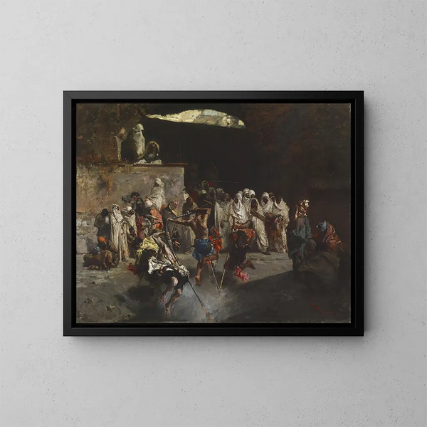 Fantasía árabe - Mariano Fortuny Marsal — cuadro enmarcado en la pared