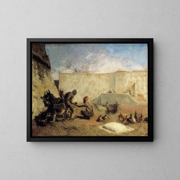 Herrero marroquí - Mariano Fortuny Marsal — cuadro enmarcado en la pared