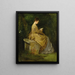 la Dama leyendo en un banco - Mariano Fortuny y Madrazo — cuadro enmarcado en la pared