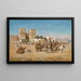 Caravana partiendo de Bab al-Nasr El Cairo - Mariano de Franceschi — cuadro enmarcado en la pared