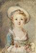 Joven con sombrero y ramo de flores - Marie-Anne Fragonard — vista de la obra