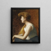 Retrato de perfil de una joven mujer - Marie-Augustin Zwiller — cuadro enmarcado en la pared