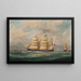 The John Paterson in three positions off Le Havre - Marie-Edouard Adam — framed artwork on a wall