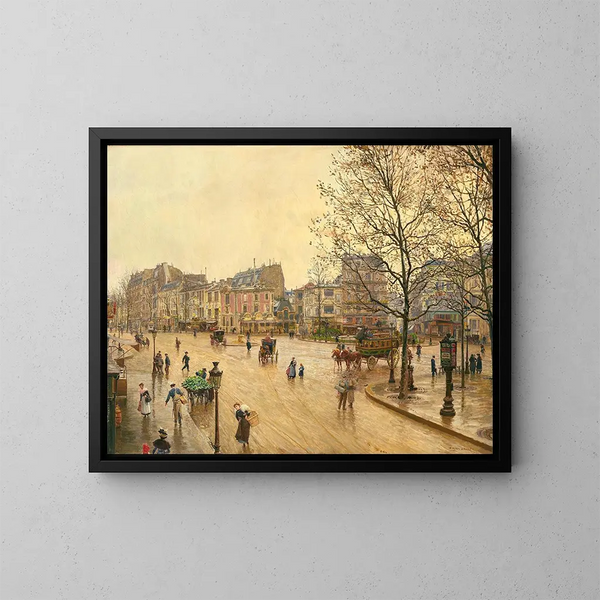 La place Pigalle - Marie-François Firmin-Girard — cuadro enmarcado en la pared